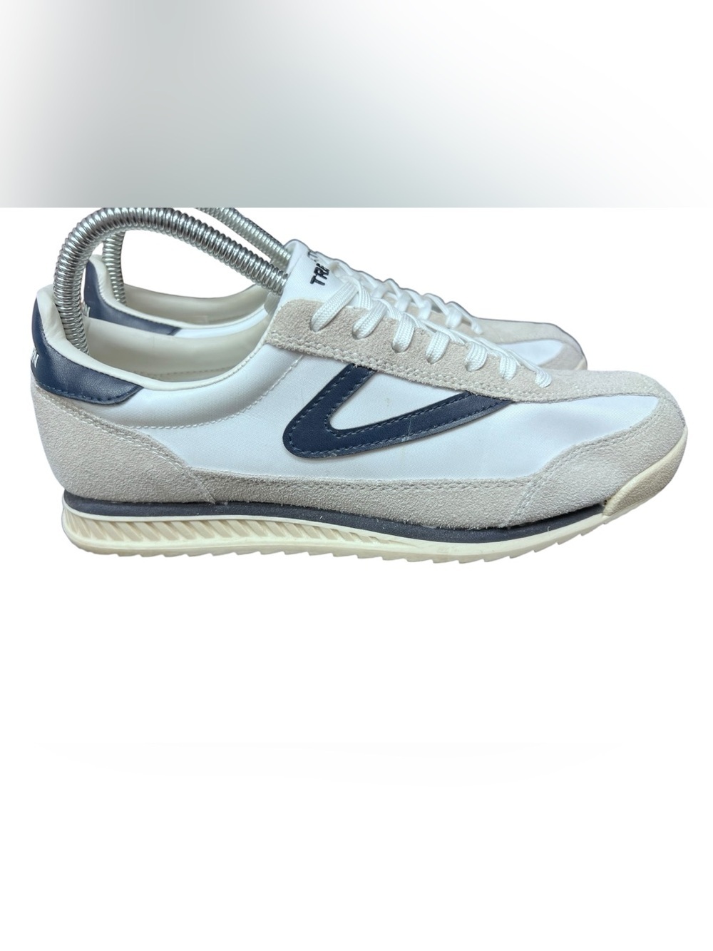 TRETORN Women's Rawlins Casual Lace Up Sneaker Navy White Grey Shoe Size 8.5